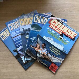 Cruise Travel Magazine Lot of 5 Feb 1992 Oct 1997 Apr 2000 Feb & Apr 2001